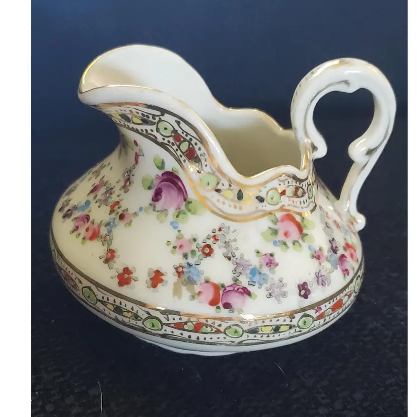 Pretty Porcelain Creamer Or Small Pitcher