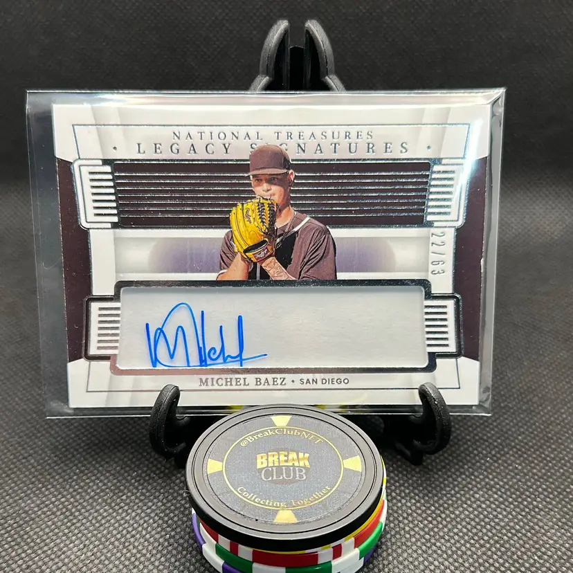 Michael Baez 2022 National Treasures auto /63 San Diego Padres