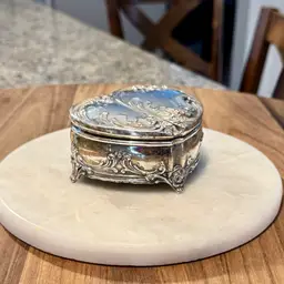 Vintage Silver Plate Watch Presentation Box