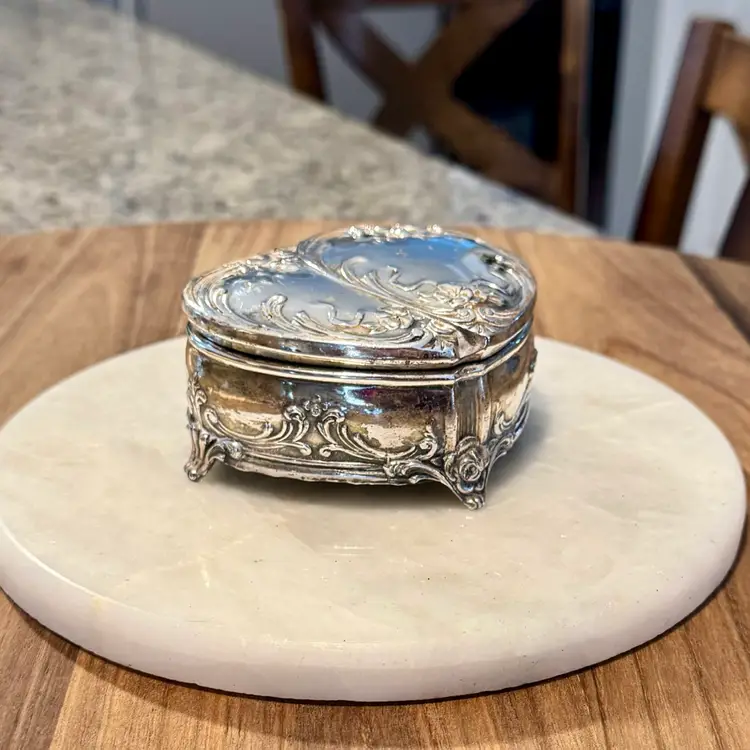 Vintage Silver Plate Watch Presentation Box