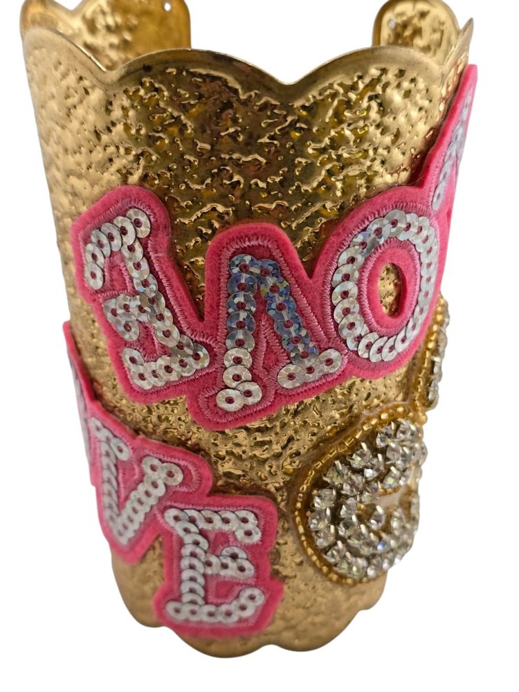Vintage NOS Huge Love Julie Rubano Cuff Bracelet (A9078)