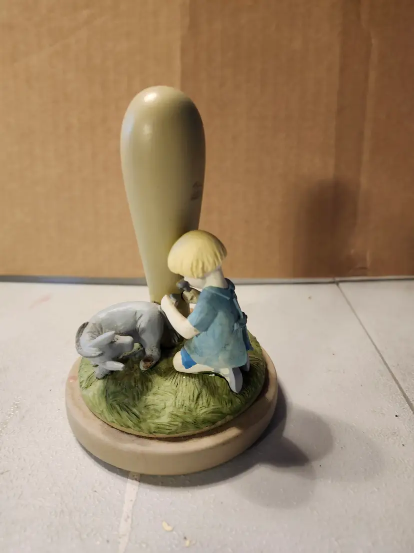 1996 brown bag cookie stamp Winnie the Pooh with Eeyore stoneware