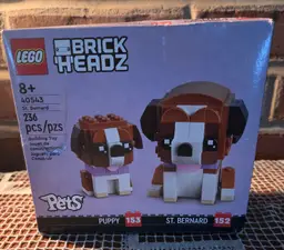 New Lego Brick Headz St. Bernard
