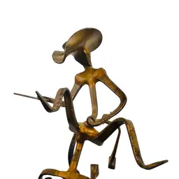 Cowboy Bull Rider Figurine Brutalist Metal Nail Metal Art