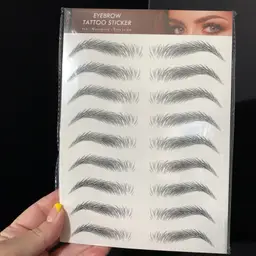 Eyebrow Tattoo Stickers  Black-01