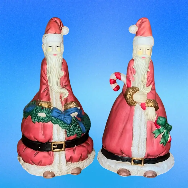 House of Lloyd Christmas Around the World Santa Bells Pair 2  1995 Vintage