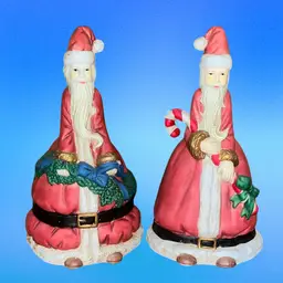House of Lloyd Christmas Around the World Santa Bells Pair 2 1995 Vintage