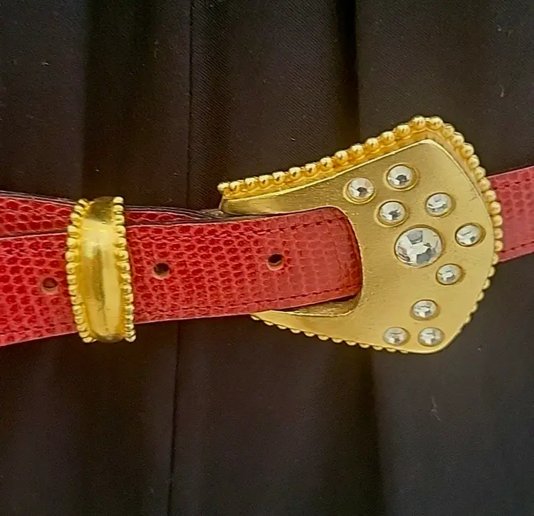 Vintage R.Spencer Designs Red Belt 1970's