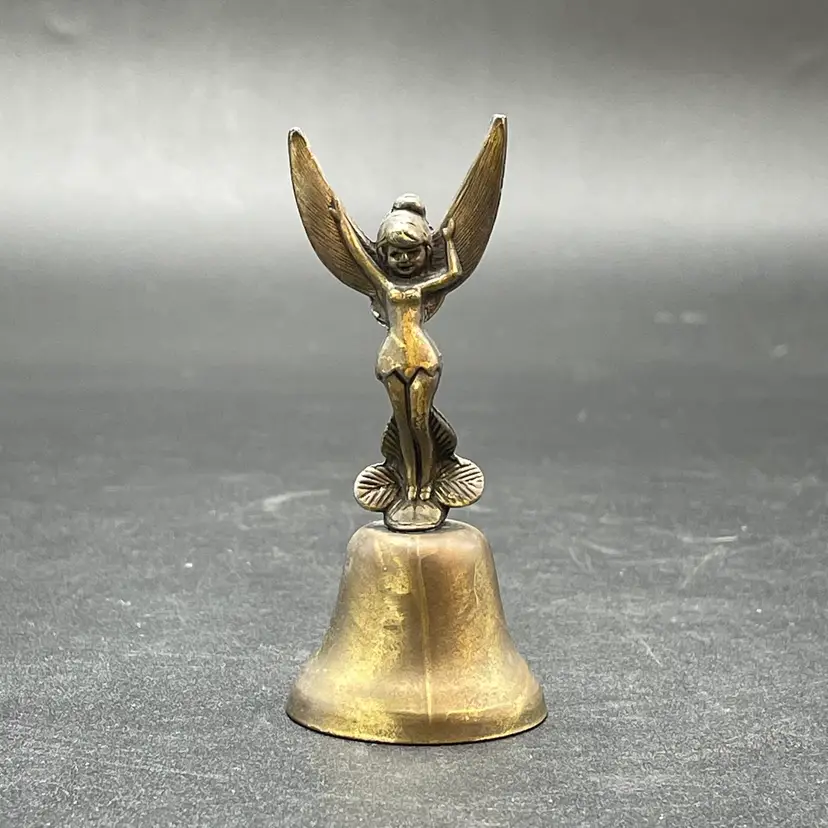 Disney Tinkerbell Miniature Brass Bell Vintage Peter Pan Fairy Pixie
