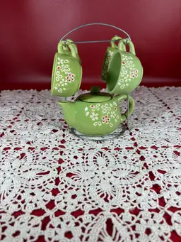 Vintage 5pc Miniature Ceramic Tea Set