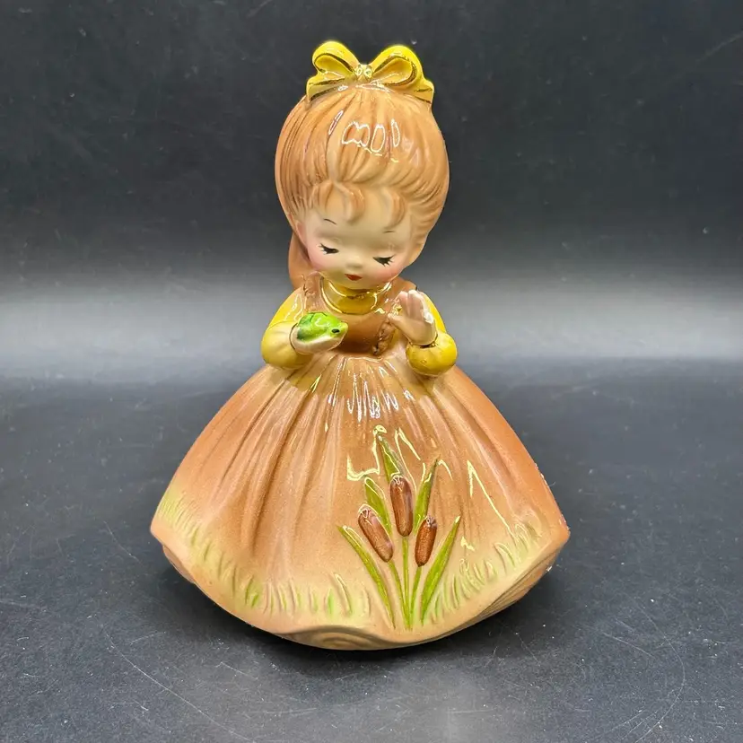 Vintage Josef Originals Ecology Series Girl with Turtle and Cattails 4.5”*
