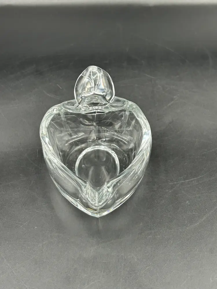 Vintage 1940S Duncan And Miller Pall Mall duck shaped clear, glass ashtray