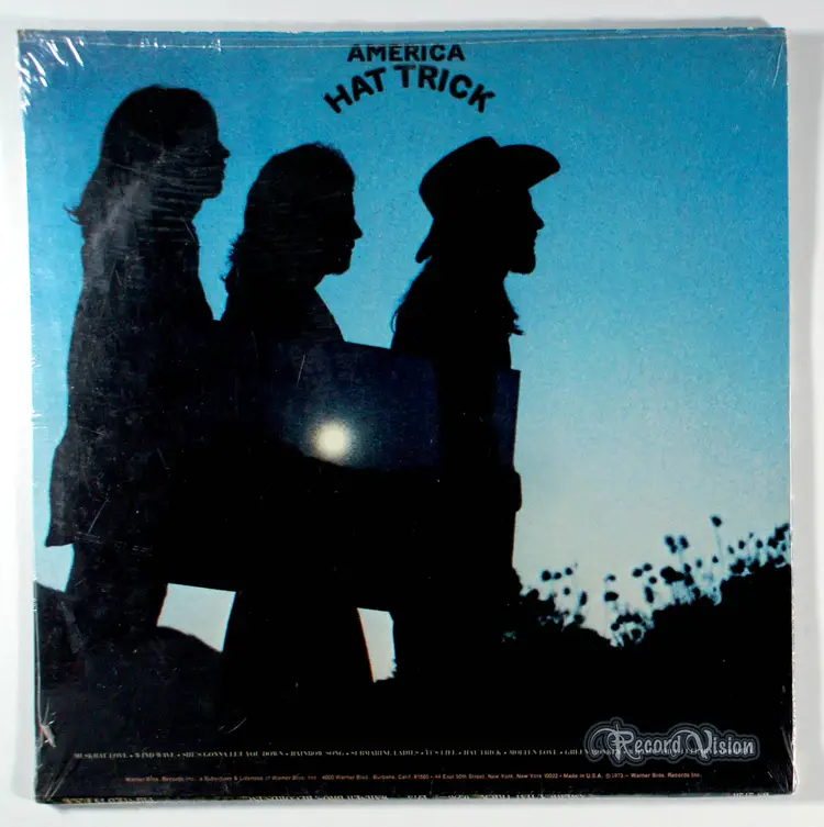 America - Hat Trick (1973) Vinyl LP • Muskrat Love