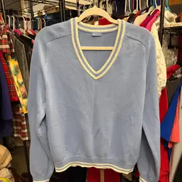 Blue And white Preppy sweater