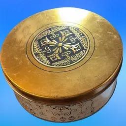 Tin Box With Wooden Spool Threads