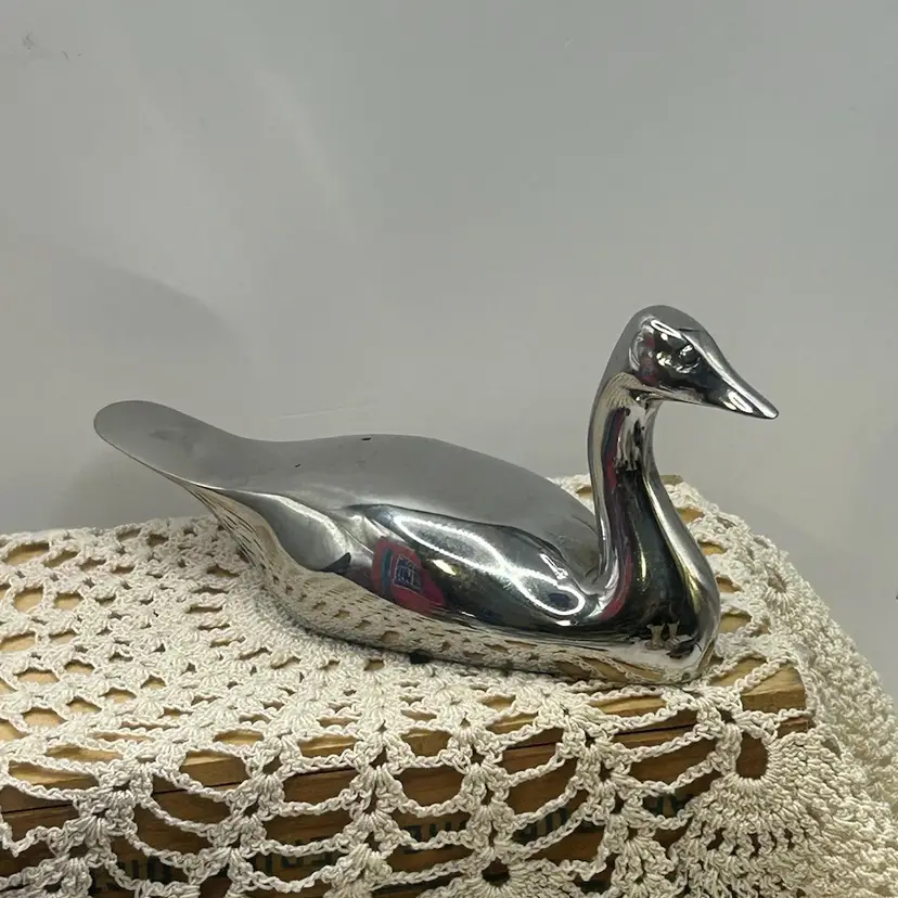 Polished Pewter Duck 5 1/2” Long 2 3/4 H