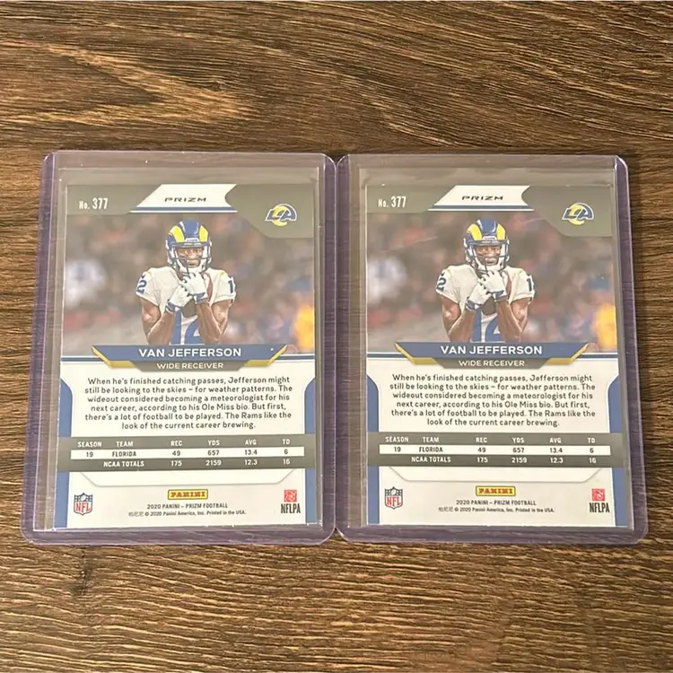 Van Jefferson Prizm RC Lot - Los Angeles Rams