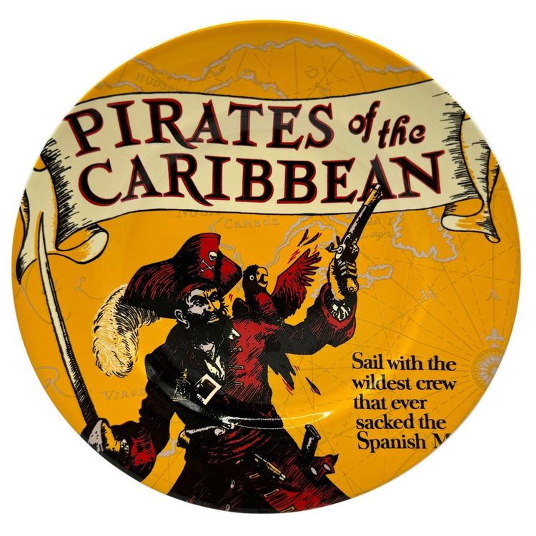 Pirates of the Caribbean Disney Theme Park Ride Collector Snack Plate 6.75”
