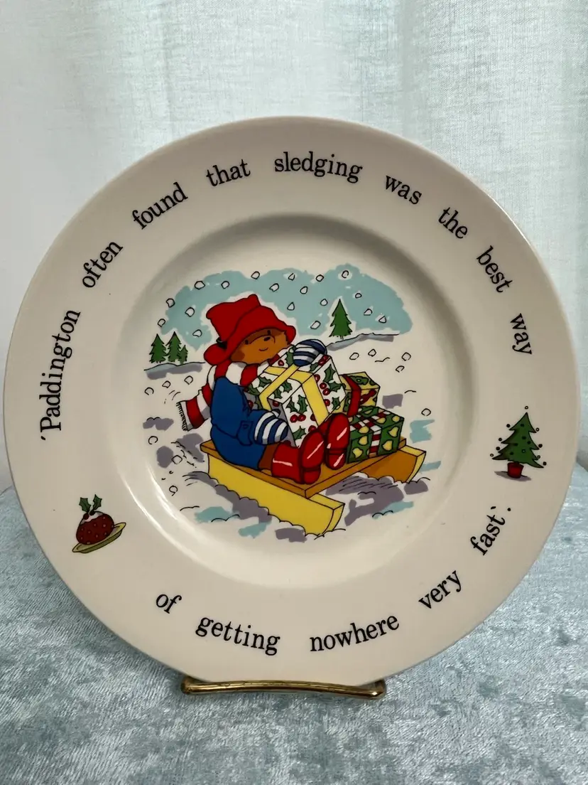 Coalport Paddington Bear Christmas Plate