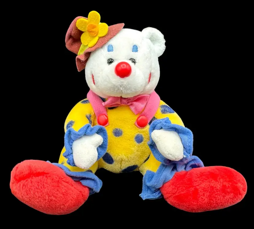 Ty Beanie Baby JUGGLES the Clown Bear Stuffed Animal Plushie 2005 6” No Hang Tag