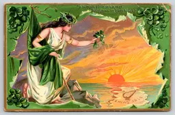 Postcard Erin's Isle St Patrick's Day Tuck's Emerald Isle Series 157 Embossed - 15316