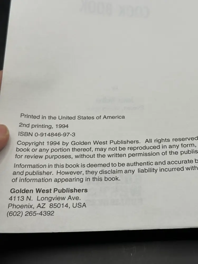 Washington Cookbook Recipe Book 1994 State of Washington apples Walla Walla