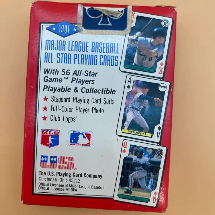Major League All-Stars 1991 Baseball Playing Cards - 56 Player Photos - Complete