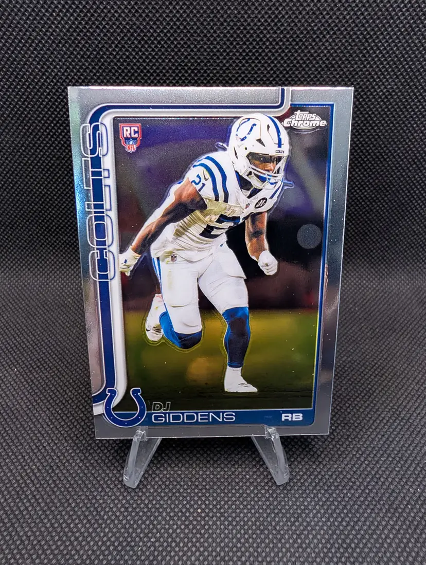 DJ Giddens 2025 Topps Chrome Rookie Card (RC) #390 - Indianapolis Colts
