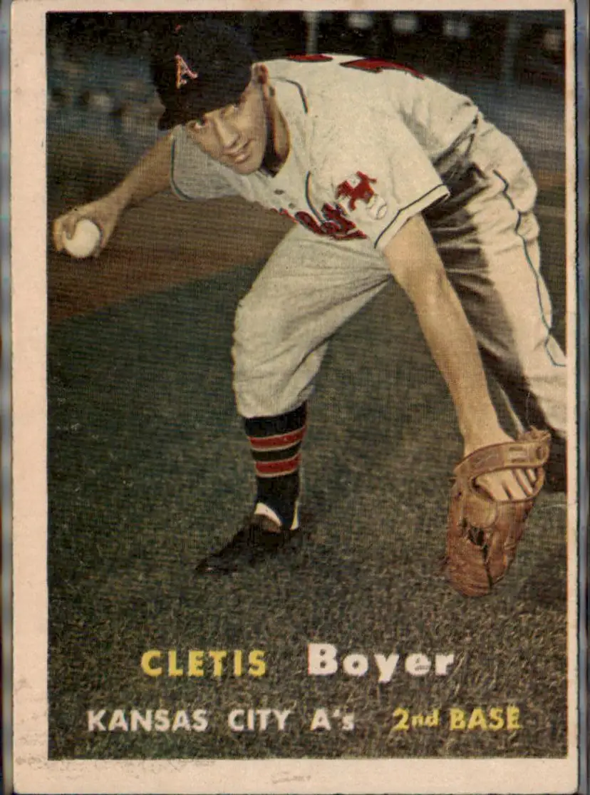 1957 Topps #121 Cletis Boyer - ( pk1 ) - Kansas City Athletics