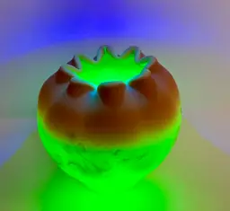 Fenton Glowing Burmese Satin Art Glass Ruffled Edge Rose Bowl