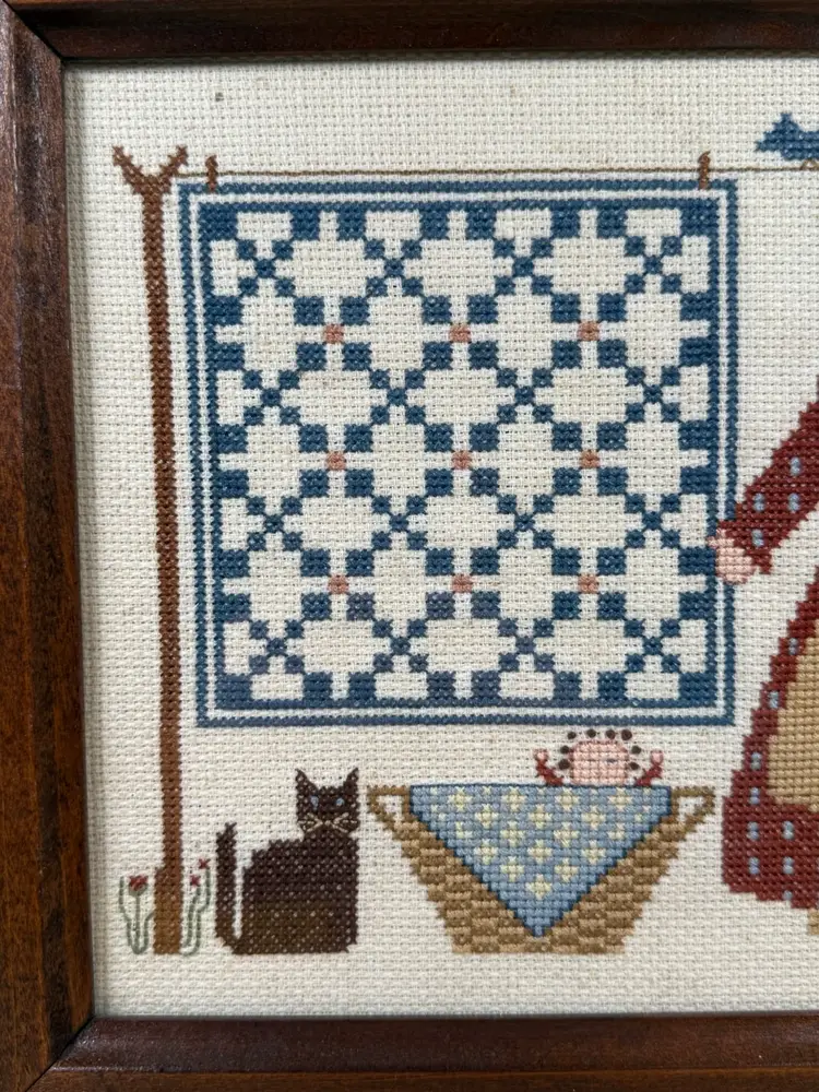 American Heritage Cross Stitch Framed