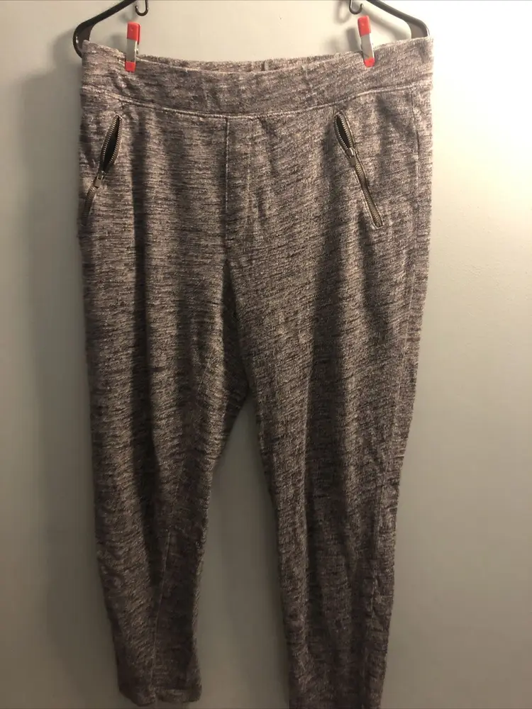 GAP MEN'S Blue Grey Workout Running Pants With Side Zippered Pockets Medium