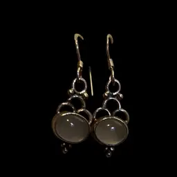 Ornate Sterling Silver Drop Pierced Earrings