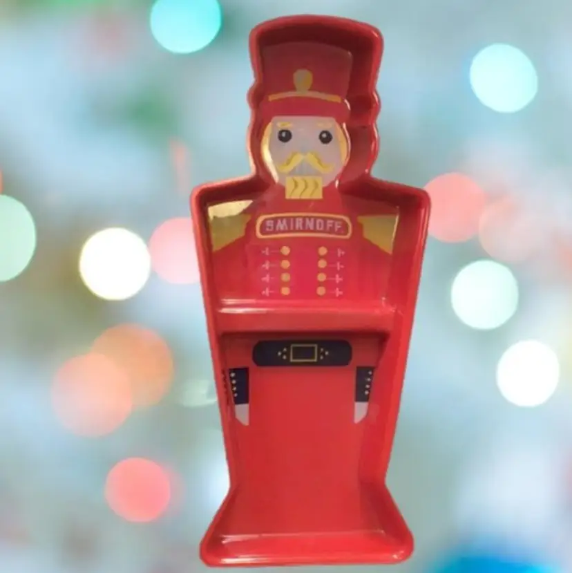 Rare Smirnoff Nutcracker divided serving tray Vintage