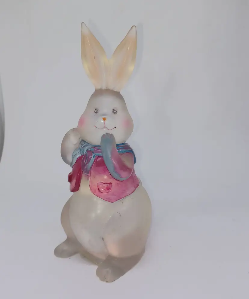 Midwest Cannon Falls Acrylic Bunny Rabbit Easter Figurine 7in Vintage