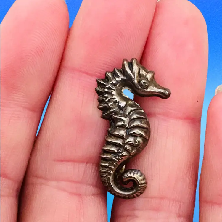 Vintage 1940’s Sterling Silver Seahorse Screwback Earrings