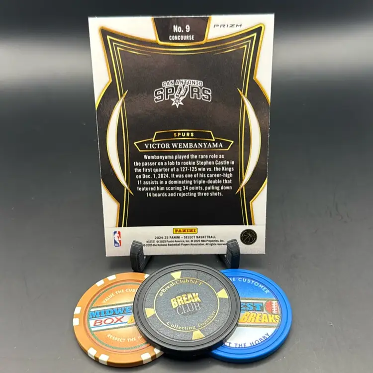 Victor Wembanyama Zebra SSP Concourse Case Hit 2024-25 Select San Antonio Spurs