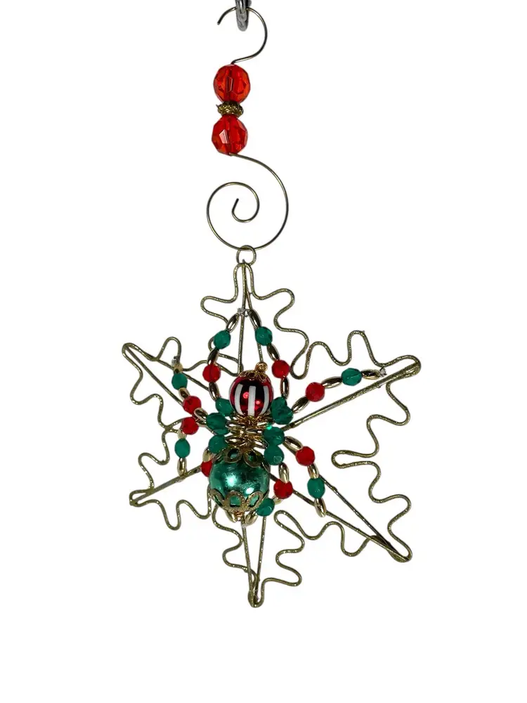 Christmas Spider Ornament Blue Body Star Assembled Made By Me