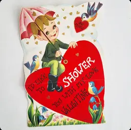 Vintage Oversized Pixie Valentine Card