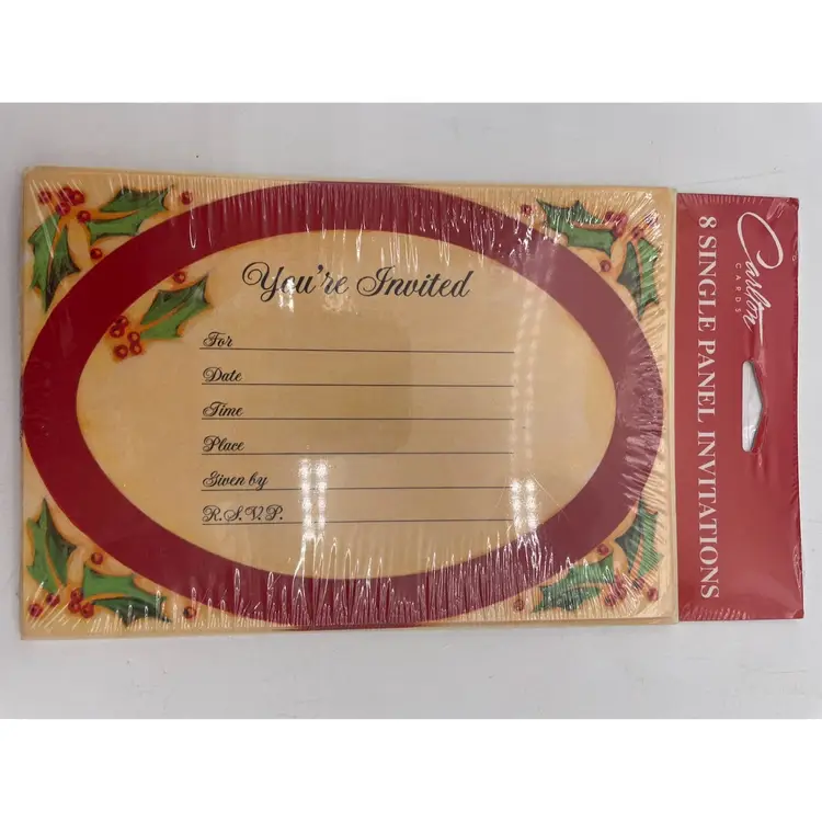 Package Of Carlton Cards Single Panel Christmas Party Invitations