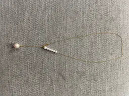 Lariat Freshwater Pearl Necklace Gold