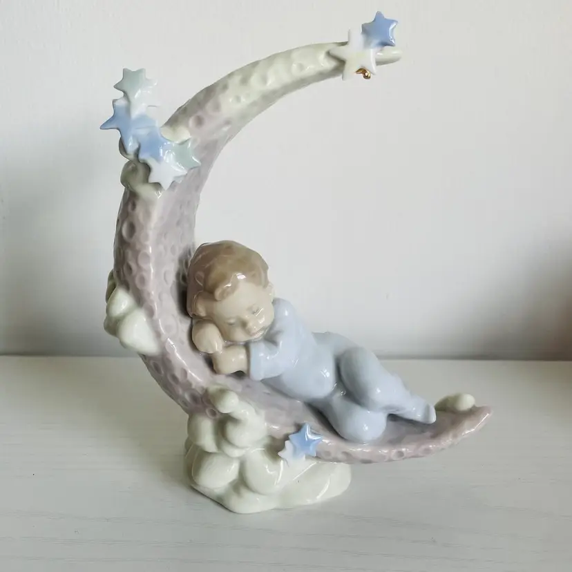Vintage Lladro Moon Boy Baby Heavenly Slumber 7" Porcelain Figurine 6479