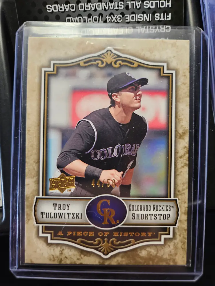 2009 Upper Deck Troy Tulowitzki A Piece of History /50