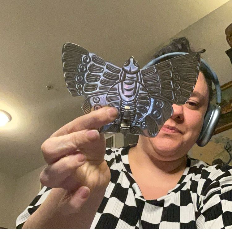 Metal Moth / Butterfly Ink Well
