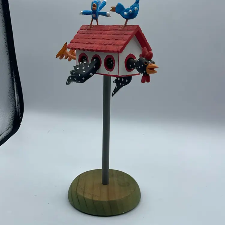 Department 56 Mcnutts Chicken Flying And Coupe With Birds Hard To Find 12 Inches Inches Tall