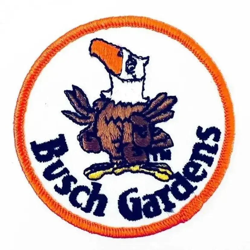Vintage 1970's Busch Gardens Embroidered Patch