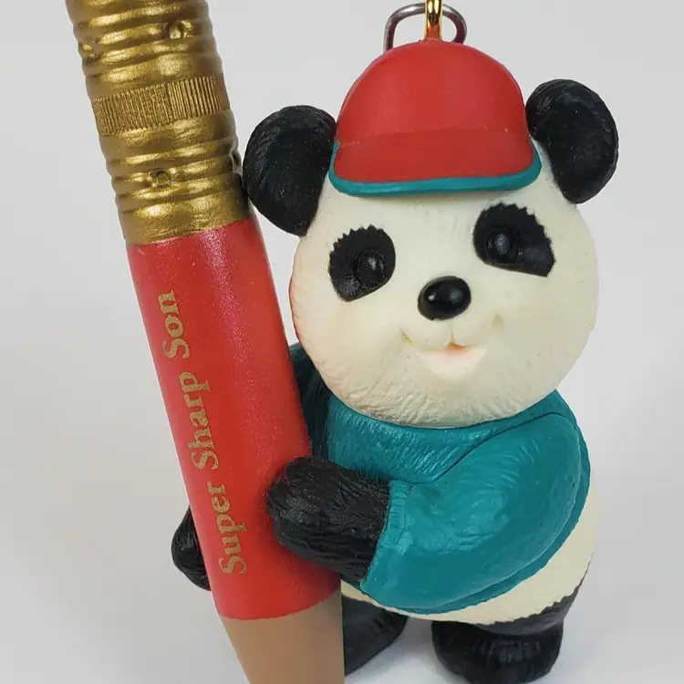 Hallmark Keepsake Christmas Holiday Ornament 1995 Son Bear Holding A Pencil