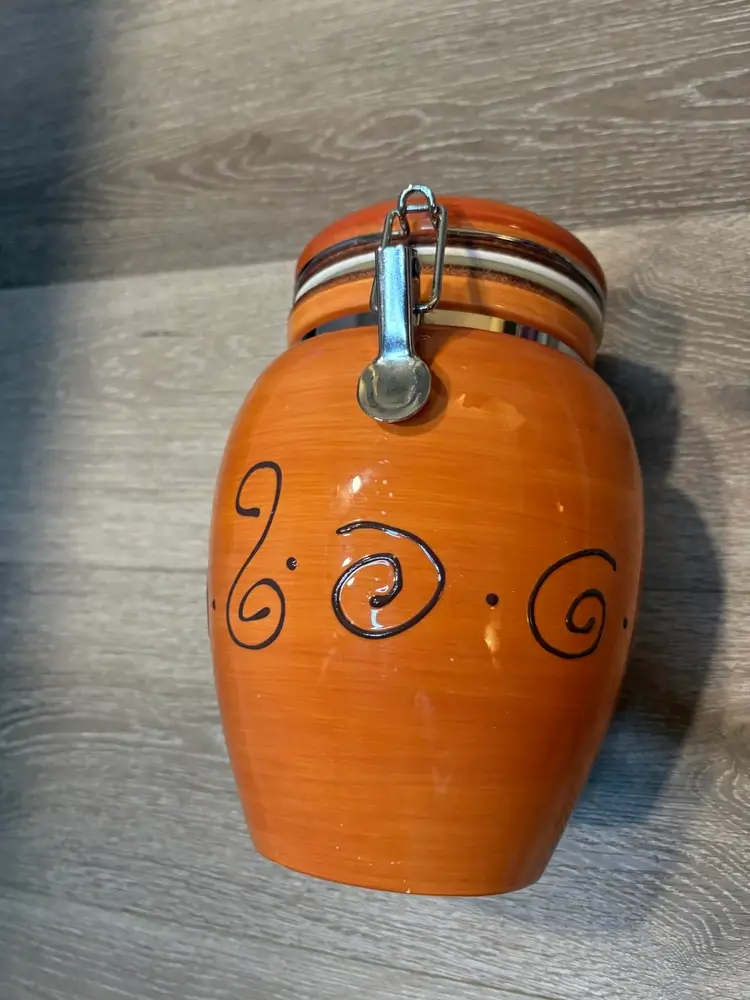 Tabletops Unlimited Ambrosia (Raised Scrolls) large canister