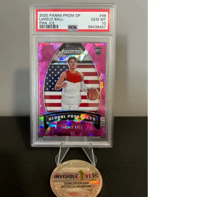 LAMELO BALL 2020 PANINI PRIZM DP PINK ICE RC PSA 10