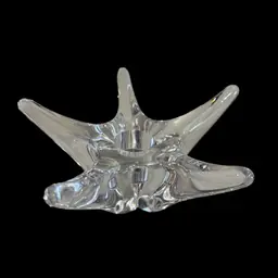 *Rare Find* Daum France Crystal Stars/Candle Holder (vintage 1970s) ~ Signed